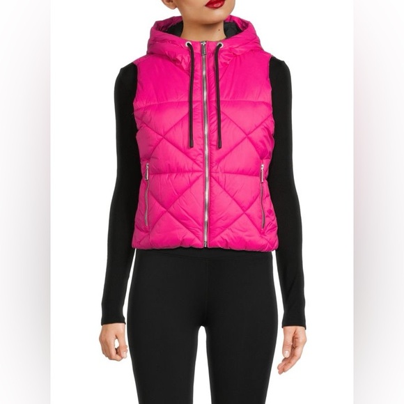 Calvin Klein Performance Jackets & Blazers - CALVIN KLEIN PERFORMANCESolid Hooded Puffer Vest Hot Pink